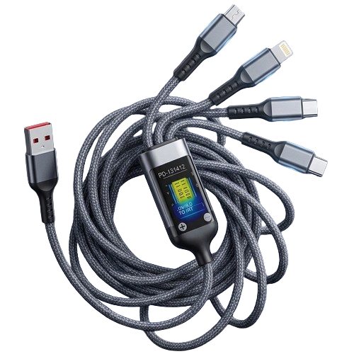 Premium 3-in-1 High-Speed 100W Charging Cable with LED Power Display - Image 5