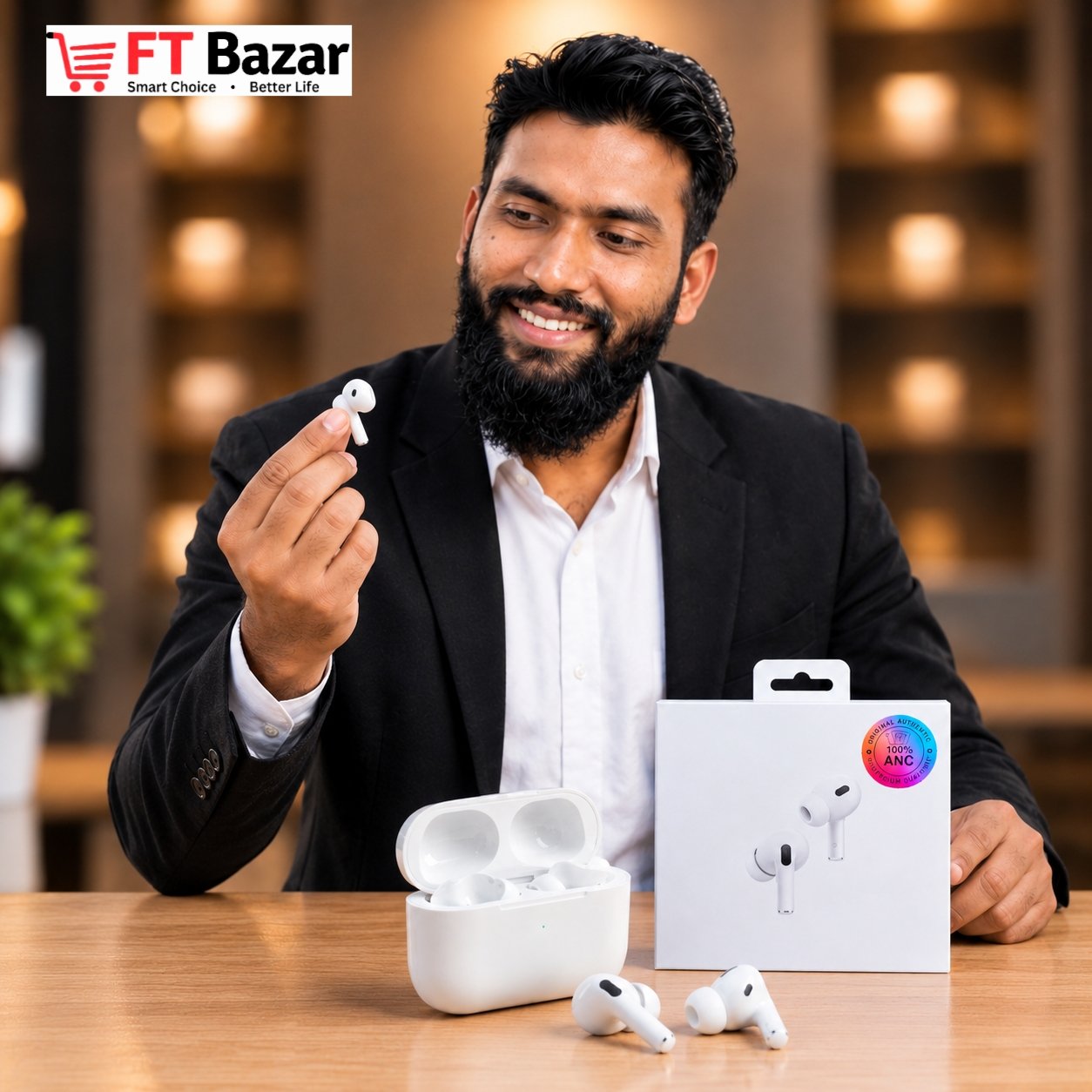 ANC Wireless Bluetooth Earbuds AirPods Pro Style